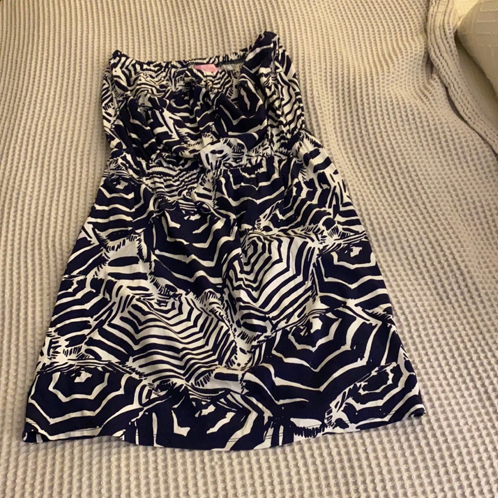 Lilly pulitzer size S strapless umbrella dress